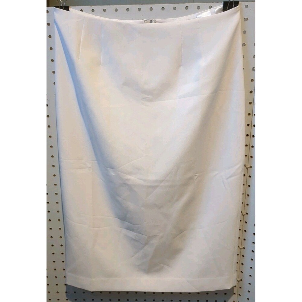 Black Label Evan Picone Skirt Size 8 White Zip